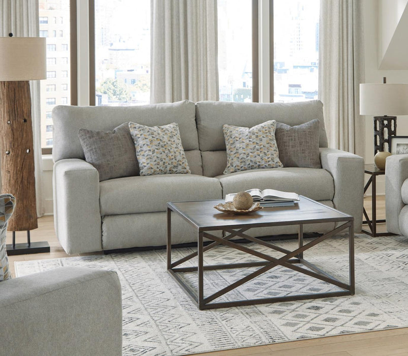 Catnapper Reese Power Headrest Reclining Sofa in Dove/Nature 61461