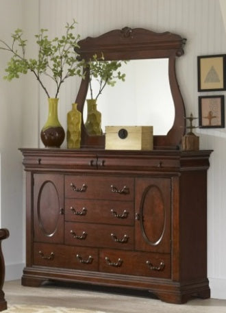 Elements International Chateau Sleigh Bureau in Cherry