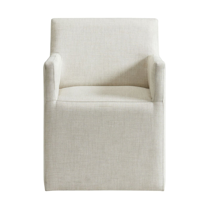 Elements International Collins Dining Arm Chair with Heirloom in Taupe