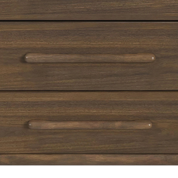 Brisbane Dresser and Mirror Set with LED in Brown