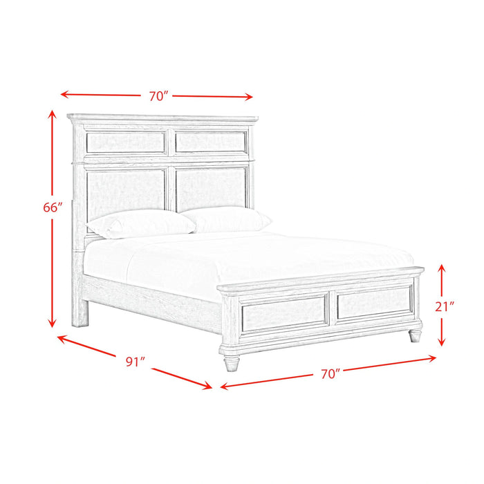 Whit-Ash Panel Bedroom Set in Light Grey