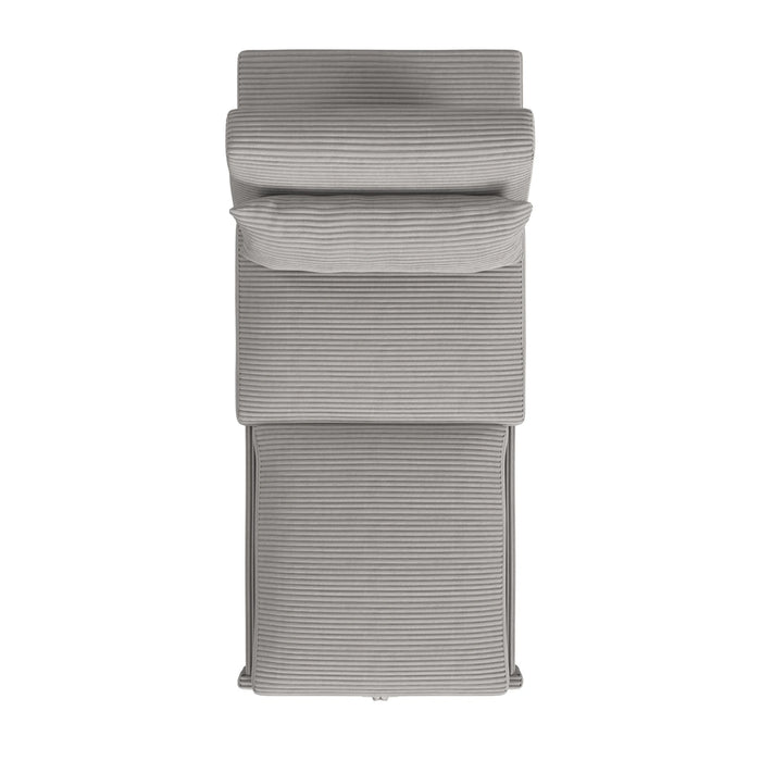 Pluto Chair with kidney pillow, Klik Klak and Pop up in Coronado Grey