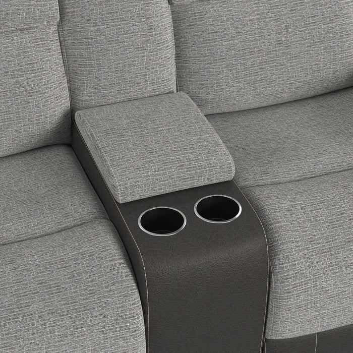 Hornet Motion Glider Loveseat with Console
