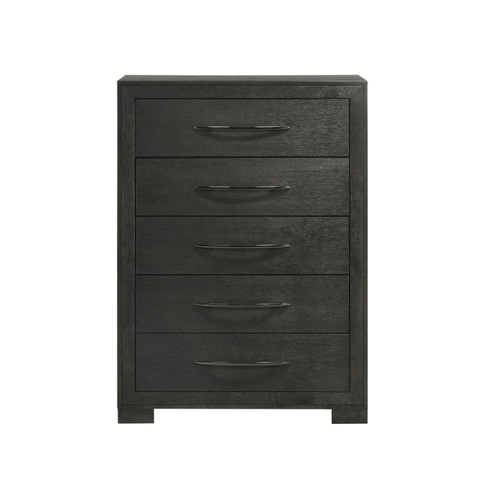 Allan 5-Drawer Chest in Black