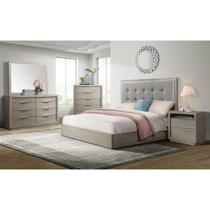 Arcadia Dresser & Mirror Set in Grey