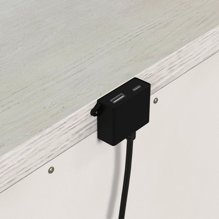 Avalanche 3-Drawer Nightstand with USB in Antique White