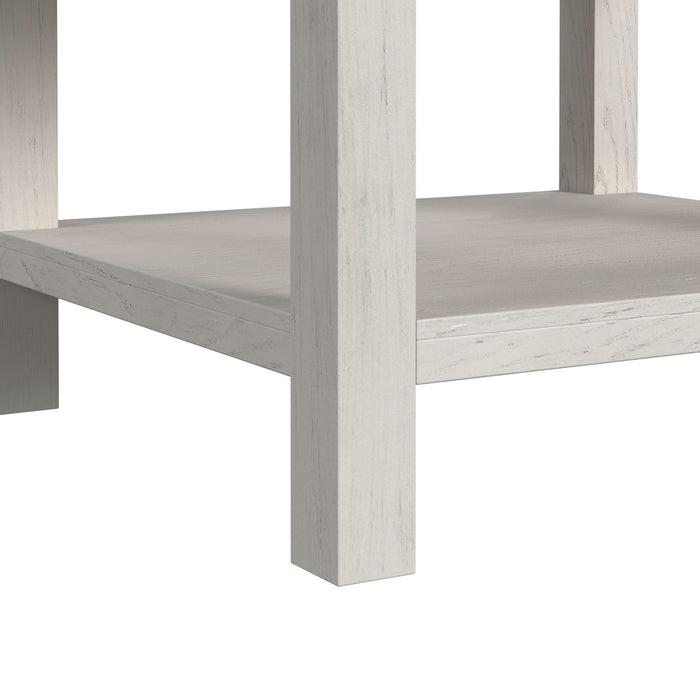 Avalanche 2PC Occasional Table Set in Antique White-Coffee Table & End Table