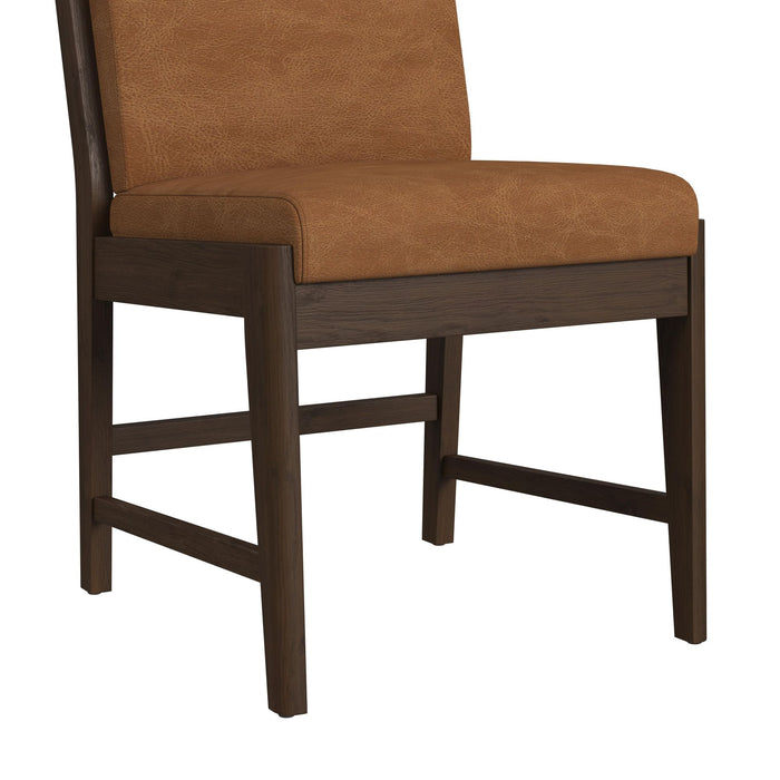 Brisbane Standard Height Dining Set in Brown-Table and Four Fabric Chairs