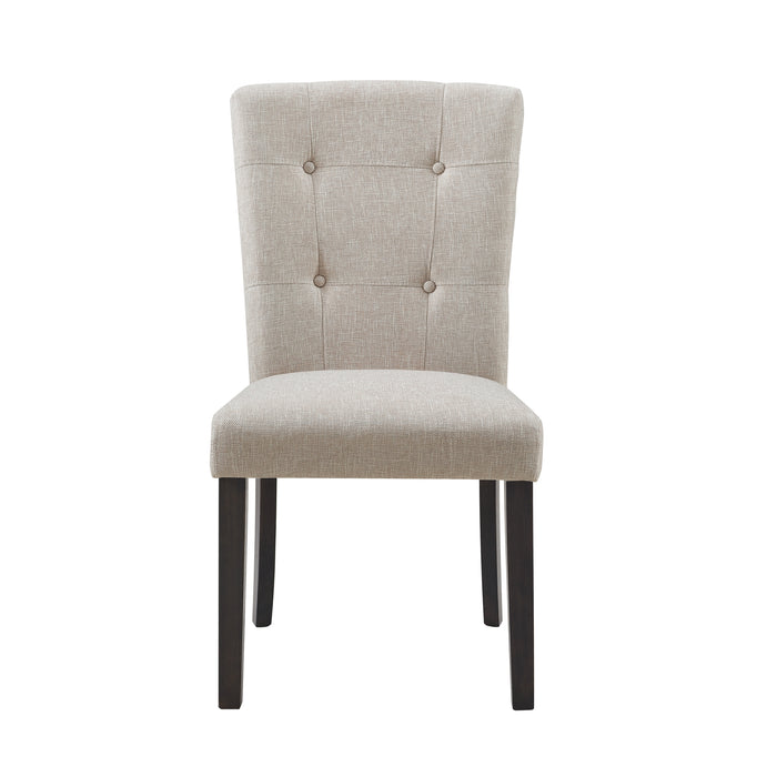 Lexi Tufted Fabric Side Chair in Beige (2 Per Pack)