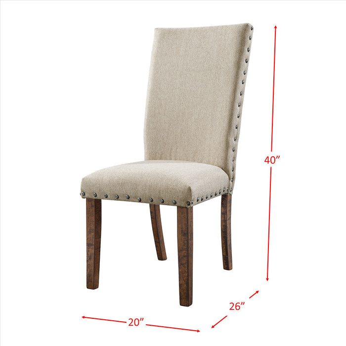 Jax 5pc Dining Set-Table, 4 Upholstered Side Chairs