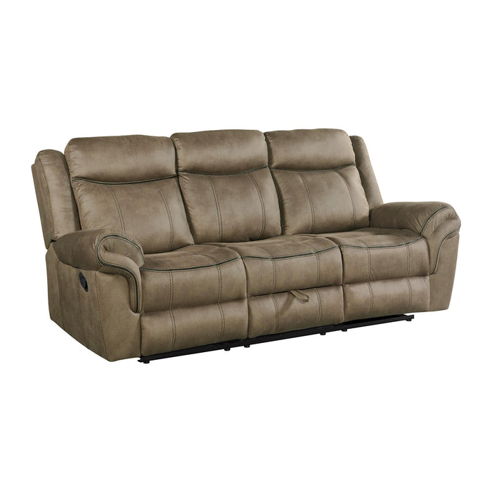 Sorrento 3PC Living Room Set in T101 Brown-Sofa, Loveseat & Recliner