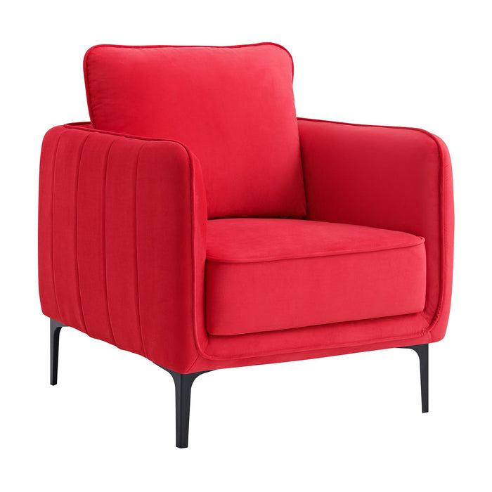 Rae Chair in Lavish 152 Red Velvet