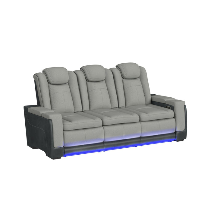 Lantana 2PC Living Room Set in Rocky Cement/Charcoal-Sofa & Loveseat