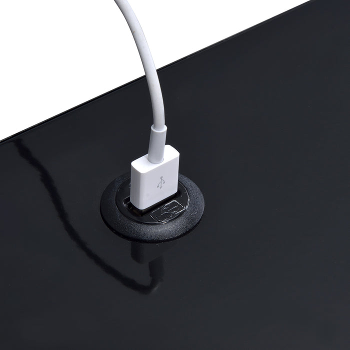Ember Nightstand (C-1094) BLACK NIGHTSTAND W/ USB