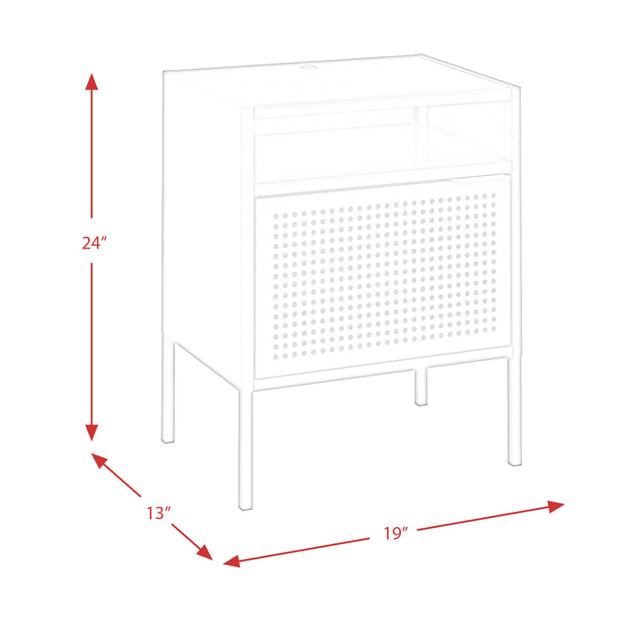 Ember Nightstand (C-1094) BLACK NIGHTSTAND W/ USB