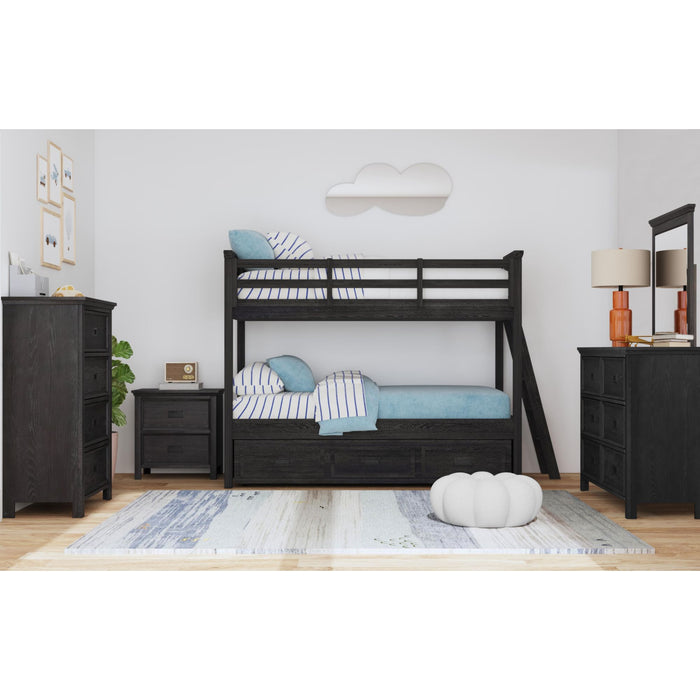Hampton Kids Over Bunk with Ladder and Trundle Bedroom Set