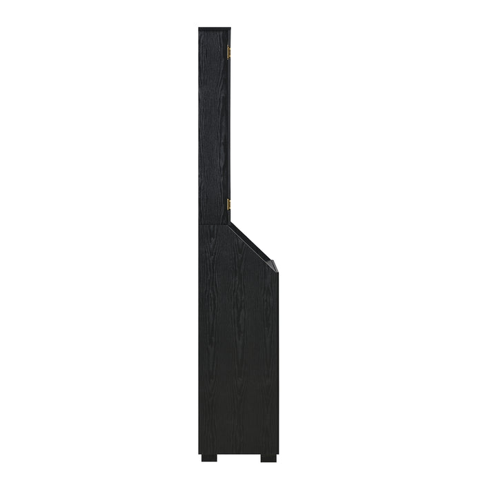 Hurricanes Dartboard Cabinet with Speaker and LED in Black (3A Packing)