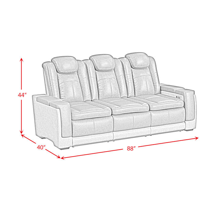 Lantana Power Motion Sofa with Power Headrest, Led, DDT, reading light and PWS in Rocky Grey/Brown