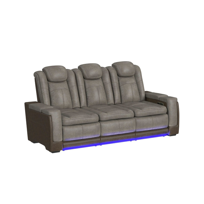 Lantana Power Motion Sofa with Power Headrest, Led, DDT, reading light and PWS in Rocky Grey/Brown