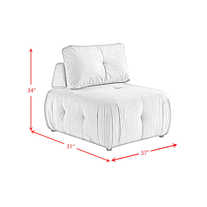 Nahla Modular Chair in Marine Dark Blue