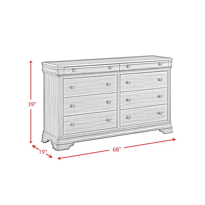 Phillipe 8-Drawer Dresser in Cherry