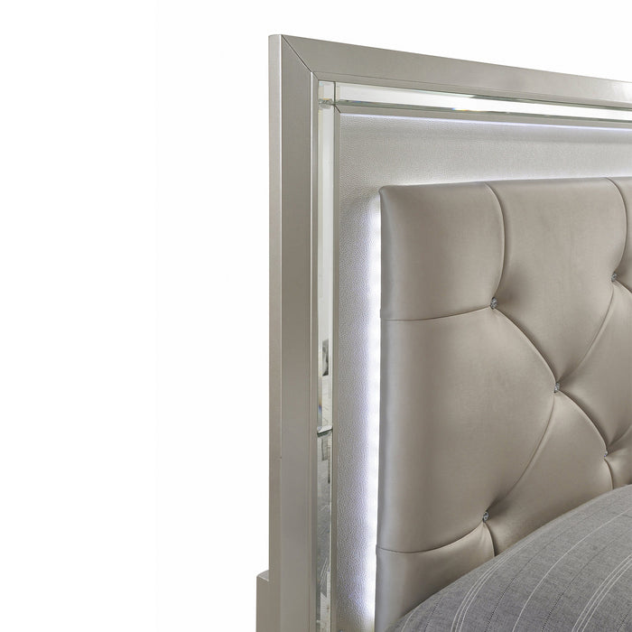 Platinum Platform Storage Bedroom Set