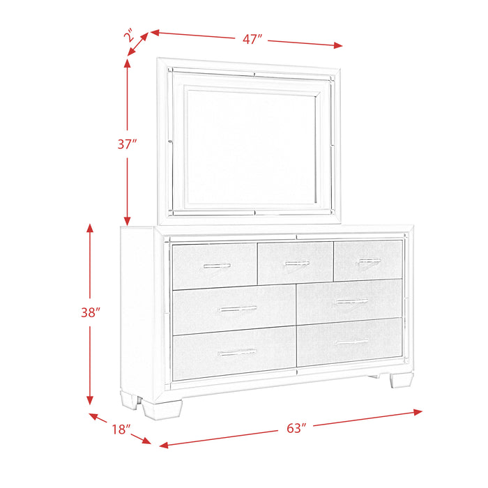 Platinum Dresser&Mirror Set