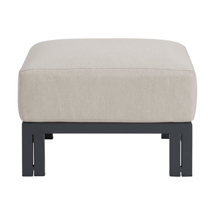 Playa Ottoman - Dark Grey and Olefin Beige