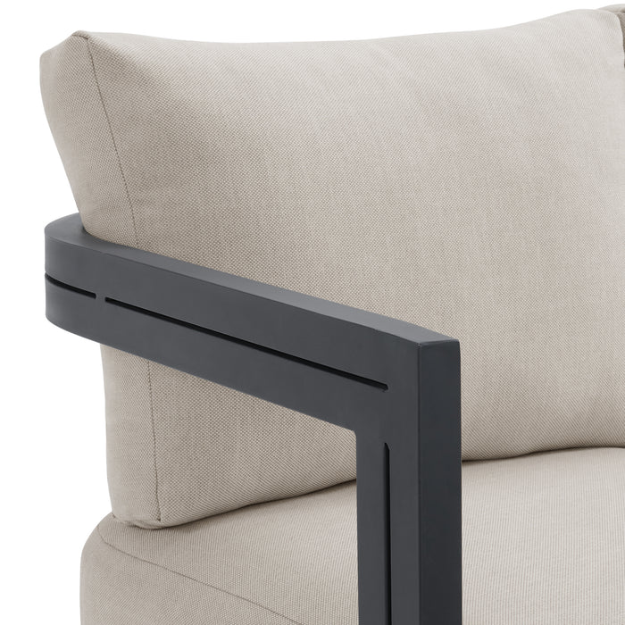 Playa Sofa - Dark Grey and Olefin Beige with 2 Pillows