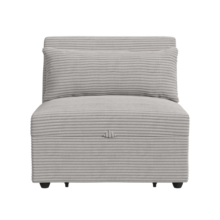 Pluto Chair with kidney pillow, Klik Klak and Pop up in Coronado Grey