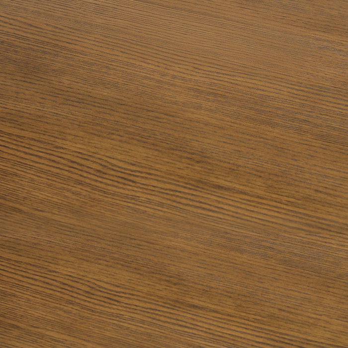 Portico Open Bookcase in Brown Oak