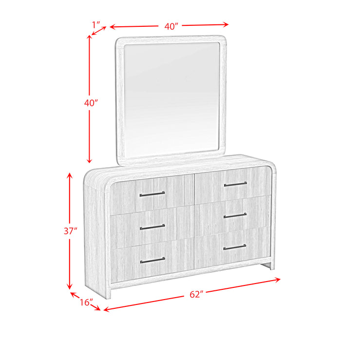 Ridgemont Dresser and Mirror Set in Natural
