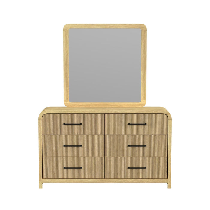 Ridgemont Dresser and Mirror Set in Natural