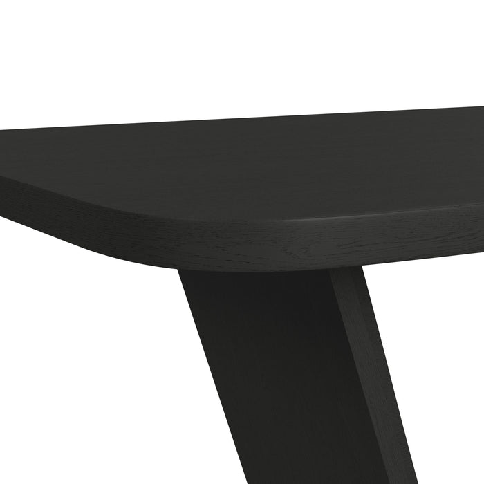 Ridgemont Rectangular Dining Table in Black with Grain