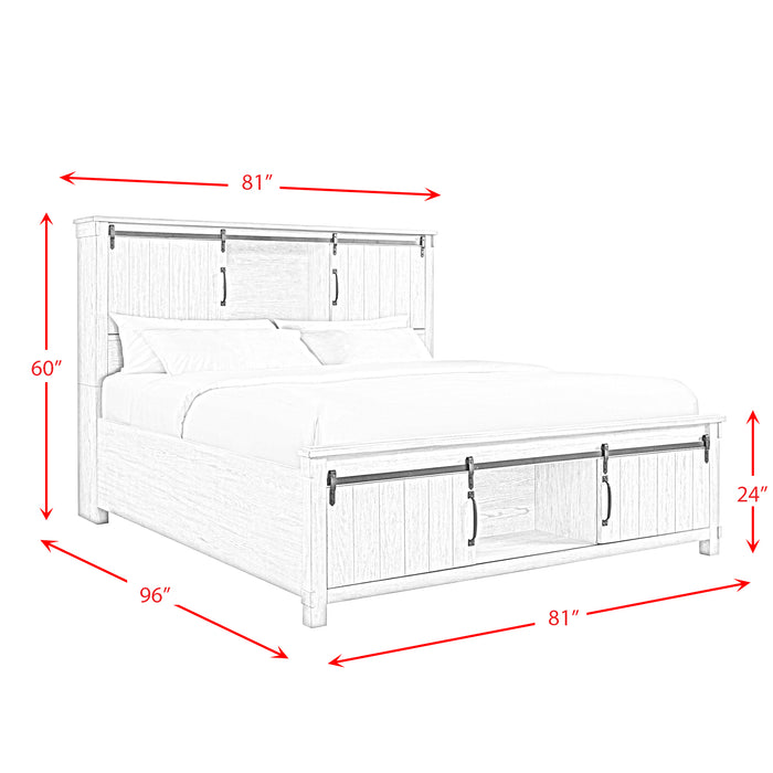 Scott Storage Bed White Finish