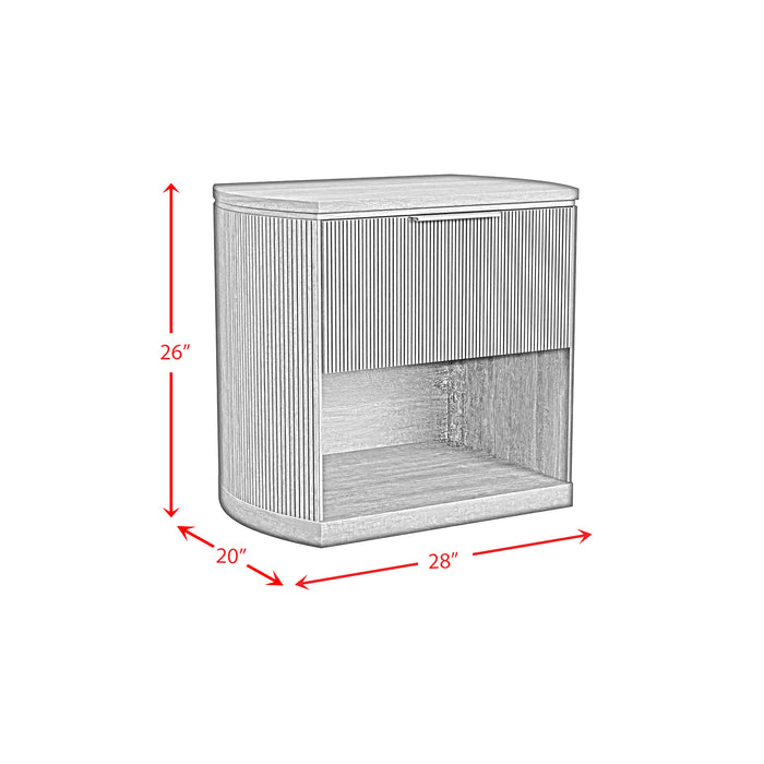 Sylvie UPH Bedroom Set with White Fabric