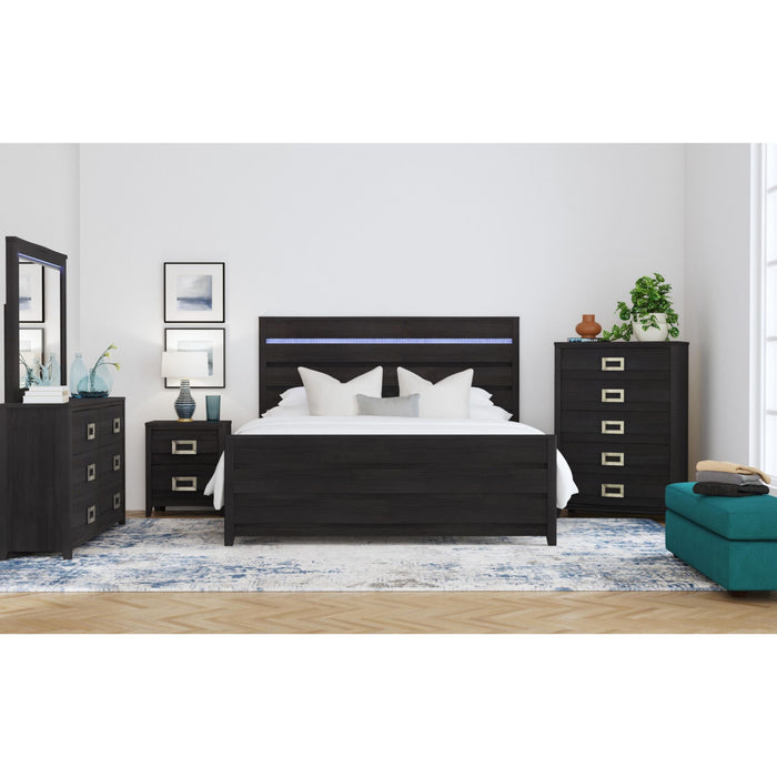 Tobias 6-Drawer Dresser in Black