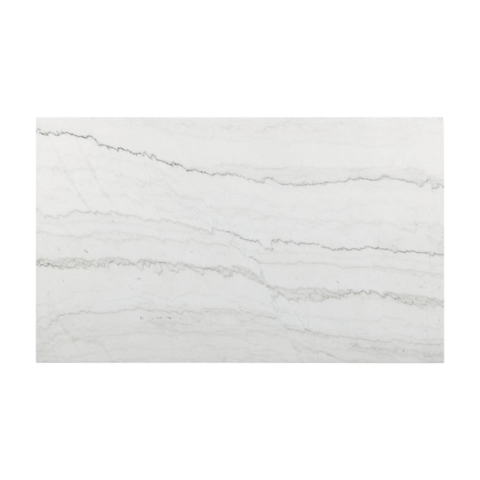 Valentino White 5PC Dining Set-Table & Four Grey Chairs