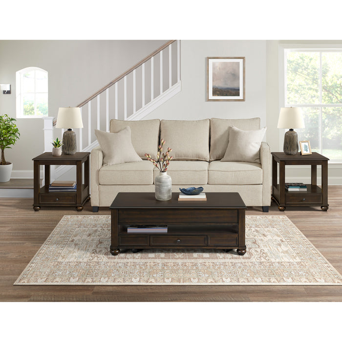 Wagner Rectangular Lift-Top Coffee Table w/ Casters in Cherry