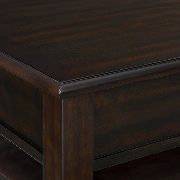 Wagner 3PC Occasional Table Set in Cherry-Square Lift-Top Coffee Table & Two End Table