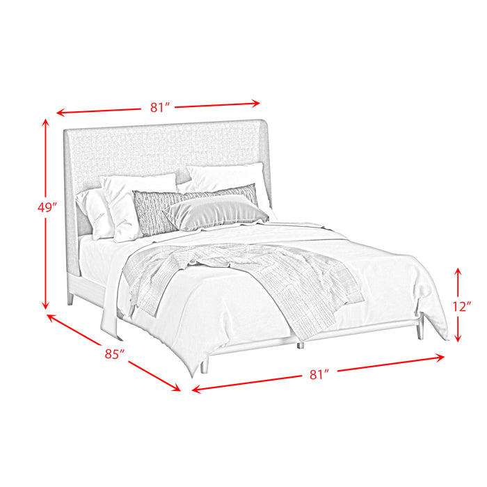 Westland UPH Bed with Grey Fabric