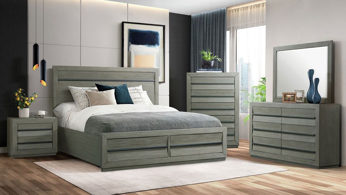 Elements International Zig Dresser in Grey