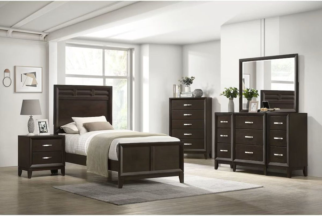 Elements International Beaumont Youth Chest in Merlot