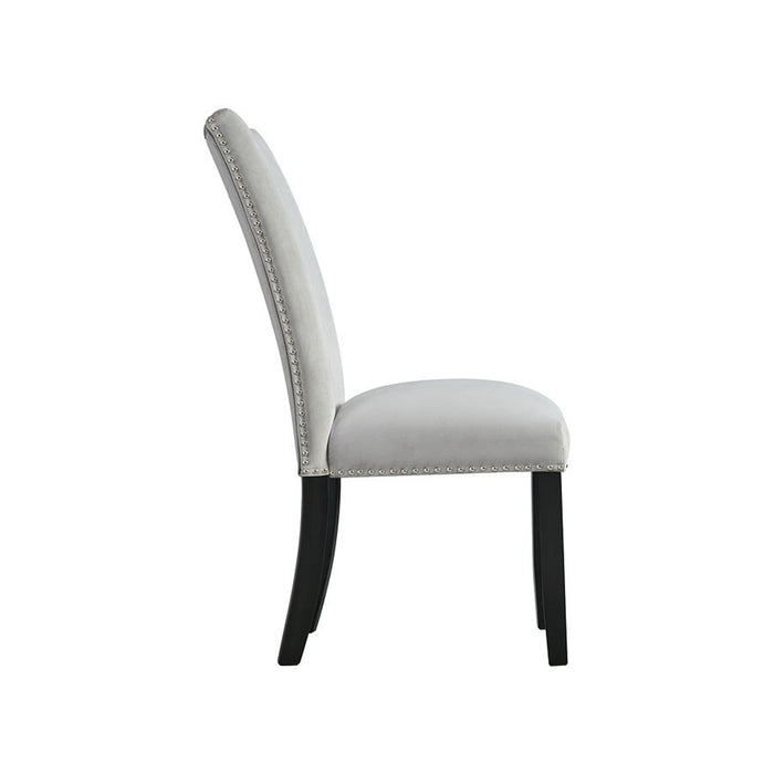 Elements International Francesca Side Chair (Set of 2) in Grey