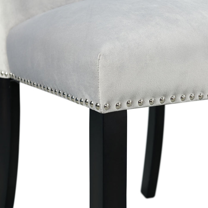 Elements International Francesca Side Chair (Set of 2) in Grey