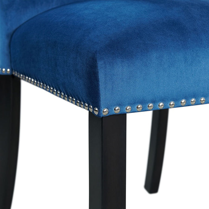 Elements International Francesca Counter Height Side Chair (Set of 2) in Blue