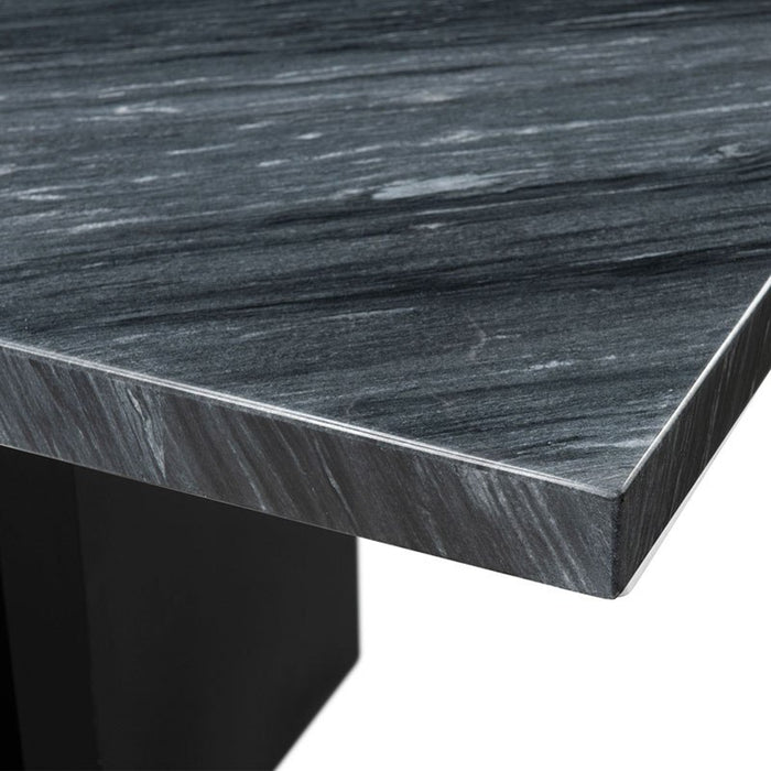 Elements International Valentino Dining Table in Grey/Black