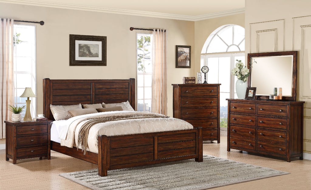 Elements International Dawson Creek Mirror in Chestnut