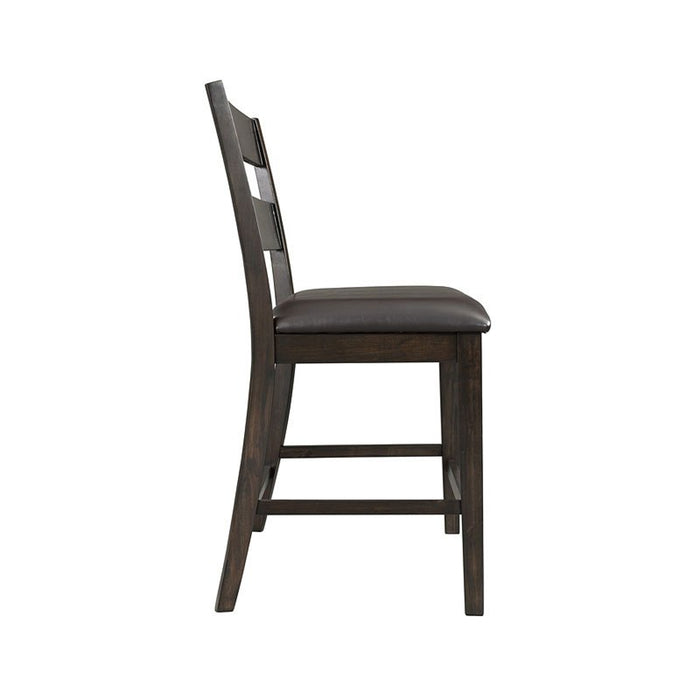 Elements International Mango Counter Height Bench in Dark Brown