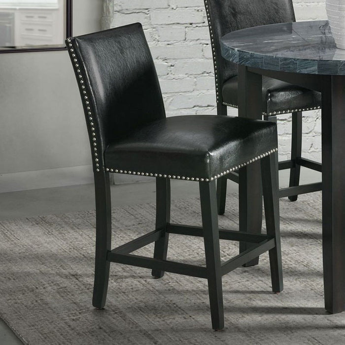 Elements International Meridian Counter Height Chair (Set of 2) in Black
